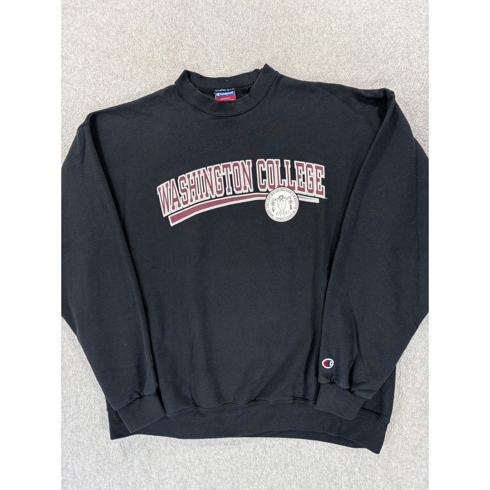 Washington College Gus The Goose Campus Crew Sweatshirt (Men's XL) Black
